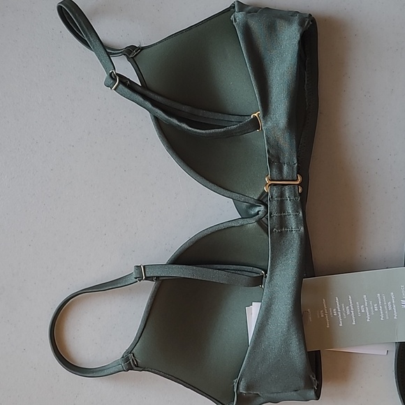 SZ8/32B H&M Bikini NWT Swimwear Push Up Green Bikini - Picture 4 of 11